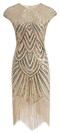 HAHAEMMA Vestido de mujer estilo años 20 Bodycon con tirantes, estampado, estilo Flapper Charleston, vestido de cóctel Great Gatsby, con lentejuelas, dobladillo con borlas, vestido de graduación