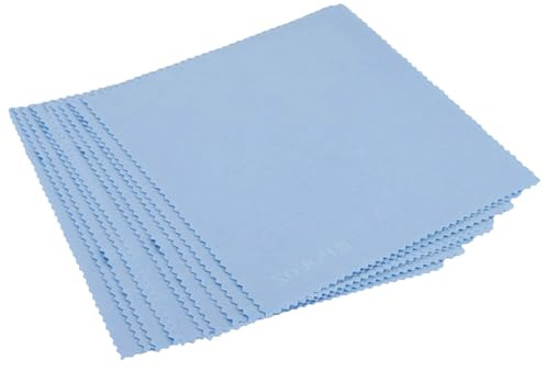 Ciieeo 500piezas Paquete De Paños De Microfibra Para Limpiar Gafas y Pantallas Suaves Reutilizables y Portátiles Para Lentes Electrónica y Joyas Color Azul
