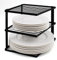 joeji's Kitchen No-Wobble Plate Rack for Kitchen Cupboard Storage Corner Plate Rack Cupboard Shelf Organiser 25x25x19cm - Black