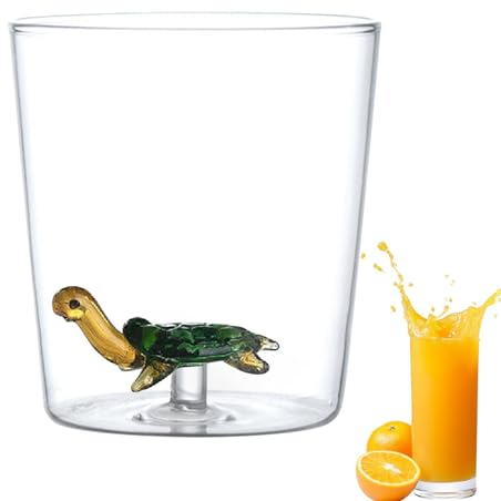 Zankie -Trinkglas Mit Tier Im Inneren – Borosilikatglas, Tasse Mit Niedlichem Tier Im Inneren, Süße Tier-Kaffeetasse, Weihnachten, Geburtstag, 12,5 Unzen