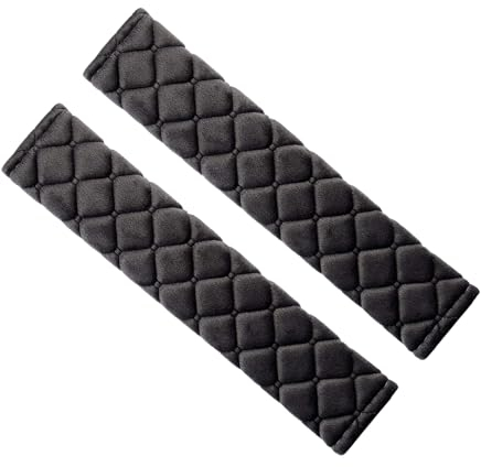 GIONAR 2 Stück Universal Auto Gurtpolster, Auto Gurtpolster im Zweierpack, Weiche Komfortkissen für Sicherheitsgurte, Universal Sicherheitsgurt Komfortgurt-Polster, Mehr Komfort auf Reisen, Schwarz