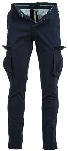 Instinct Pantaloni Cargo Uomo Estivi Slim Fit Tasconati con Tasche Laterali Militari da Lavoro Trekking Outdoor Pantaloni Multitasche Leggeri Traspiranti in Cotone Primavera Estate 50 Blu K-709