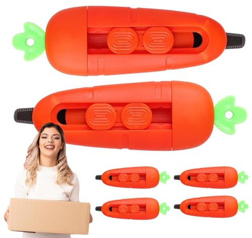 Keyubria Taglierina per buste, tagliacarte,Tagliacarte carota | Taglierina apribuste leggera per lettere, apriscatole 6X con blocco di sicurezza per buste, pacchi, tagli di carta