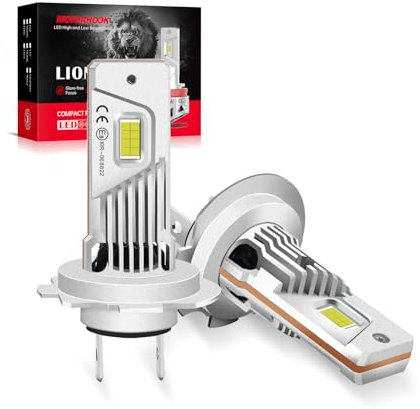 LUDUN H7 Led Headlight Bulb 6000K White – (477) H7 Headlight Bulb Canbus Error Free -  High and Low Beam Super Bright 12V 55W