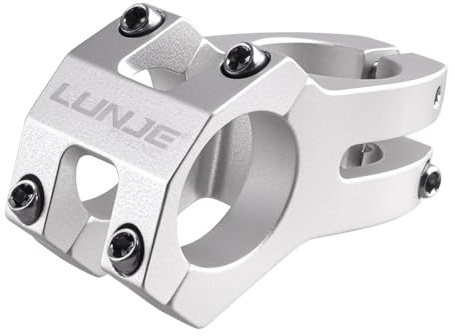 TRIWONDER Potencia de Manillar de Bicicleta Corta Vástago de Manillar Aleación de Aluminio 25,4/31,8mm para Bicicleta de Carretera de Montaña BMX MTB (Plateado, 31,8mm)