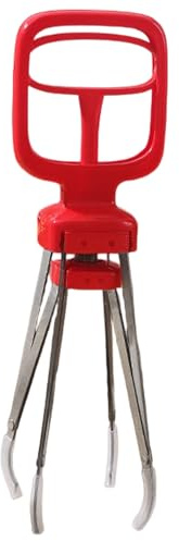 Pinze antiscivolo in acciaio a 4 griffe per caldi, per pentole, friggitrice ad aria, forno a microonde, cibo, casa, appartamento, ristorante, panetteria