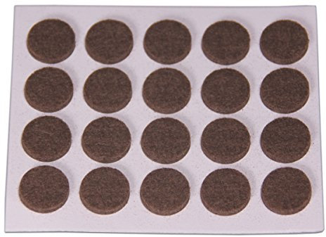 Brinox B76020M - Deslizadores de fieltro sintético (Diámetro 16 mm) color marrón