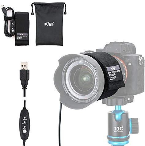 KIWIFOTOS USB Lente Calentador de rocío Calentador Tira con regulador de Temperatura Prevención de condensación para cámara DSLR Lente Telescopios Oculares Calefacción