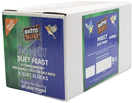 Extra Select Wild Bird High Energy Insect Suet Blocks 6x300gm