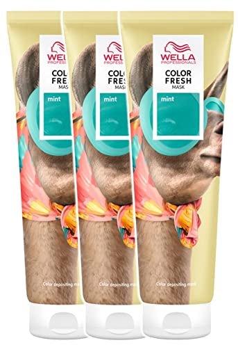 3er Wella Professionals Color Fresh Mask Mint 150 ml