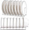 Sharharge 2Pack Plate Storage Rack & Drainer, Stainless Steel Organiser for Plates, Pot Lids & Bakeware (2Pcs/set)