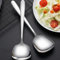 Lot de 2 cuillères de service en acier inoxydable - Grandes cuillères de service - Cuillères de service avec longues poignées - Grandes cuillères de service - Cuillères de service - Cuillères à salade