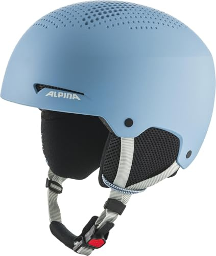 ALPINA ZUPO – Casco de esquí Seguro, Absorbente de Golpes, ventilado y Resistente a los Golpes para niños, Color Azul Ahumado, S (48-52 cm)