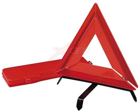 TOP DRIVE Emergenza E Fai da Te Triangolo D'EMERGENZA Triangolo Fluorescente con piedistallo a Croce, con Custodia Rigida, omologazione Europea