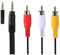 Pardarsey 3.5 mm to RCA AV Camcorder Video output Cable,3 RCA Male Plug Stereo Audio Video AUX to 3.5mm Male AV Input Cord Replacement Cable For Smartphones,MP3, Tablets,Speakers,Home Theater 1.5m