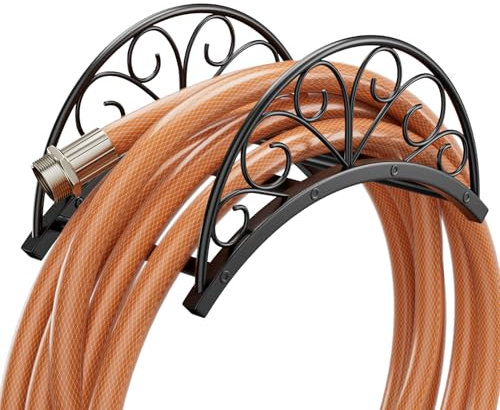 Josmimic Schlauchhalter Gartenschlauch Halterung: Schlauchhalter Metall – Wandhalterung für Wasserschlauch, Verlängerungskabel, Vakuumschlauch