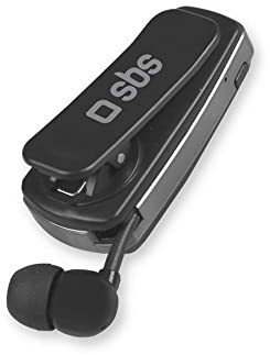 SBS Bluetooth Kopfhörer aufwickelbar - Bluetooth Kopfhörer mit 7 Stunden Laufzeit, Multipoint-Technologie & Mikrofon - Funkkopfhörer in schwarz für Apple iPhone Handy