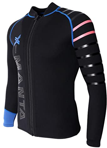 D DOLITY Muta Giacca Top da Uomo 3 mm in Neoprene Subacquea Snorkeling Abbigliamento - Nero, L