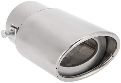 Scarico Marmitta Auto Tubo Di Scarico Marmitta Scarico Auto, Acciaio Inossidabile Argento Lucido Lucido Terminale Scarico Marmitta Punta Terminale Gola Adatto Per Terminale Scarico Auto