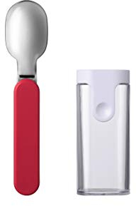 Mepal - Cucchiaio Pieghevole Ellipse - Riutilizzabile da Portare con Sé - Per Yogurt - Posate da Viaggio - Custodia Inclusa - Acciaio Inossidabile - Nordic Red