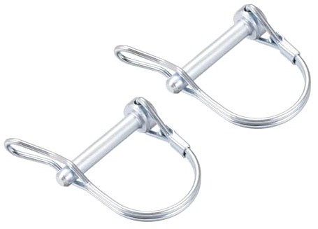 QUARKZMAN 2Pz Perno Accoppiamento Rimorchio con Diametro 3/16, Perno Accoppiamento Lungo 1-5/8, Perno Bloccaggio Rotondo Rimorchi Agricoli, Carri Agricoli e Giardino