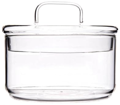 HAKIDZEL Cuenco para Servir Frutas Ensaladera De Cristal con Tapa Contenedor De Ensalada Tazón De Bocadillos Plato De Pasta Tazones De Merienda Bote De Ramen Vidrio Crujiente