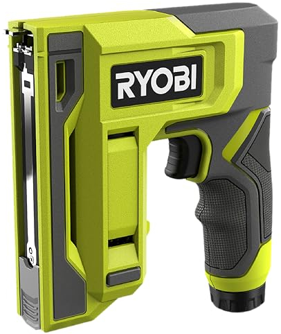 Ryobi - Agrafeuse cloueuse à batterie 4V USB Lithium - Agrafeuse rapide et sans effort - Pour travaux de bricolage et de décoration (Vendu sans batterie) - RST4-0