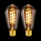 MLOQI Lot de 2 Ampoule E27 Vintage LED, 6W, 2700K, Dimmable, Blanc Chaud