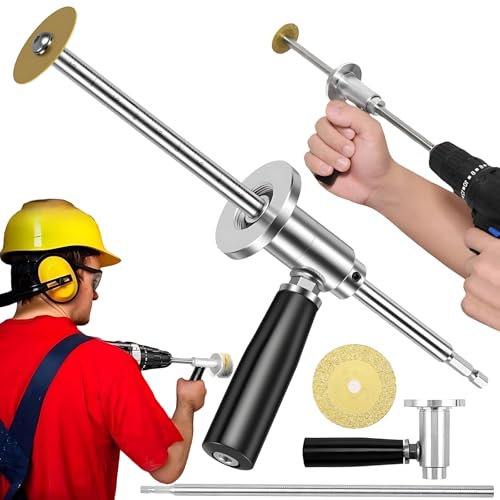 Cortador de tubos interior para cortador de tubos de PVC, herramientas de corte de tuberías de acero inoxidable con rueda de corte de grano de diamante y mango, profundidad de corte ajustable de 7