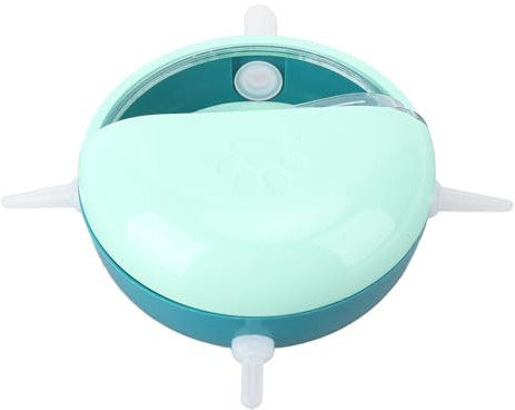 Fdit Bol d'alimentation en Lait pour Chaton, Polyvalent, Multi-tétines, en Plastique, Facile à Nettoyer, pour Petits Animaux de Compagnie (Blue)