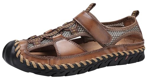 Sandaler, män, sommar, lätta, utomhussandaler, stängda, tå, fritidssandaler, ihåliga, strandsandaler, andas, sommarskor, lediga sportsandaler, utomhus, vandringssandaler