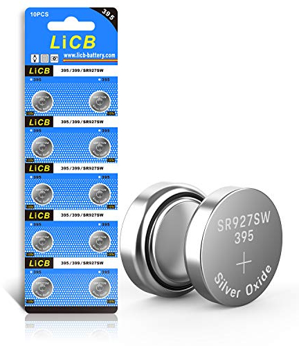 LiCB 10 PCS SR927SW LR927 AG7 SR929SW 395 399 1.55V Button Cell Watch Batteries