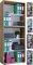 VCM Holzregal stehend | platzsparender Aktenschrank | Maße ca. B. 70 x H. 184 x T. 37 cm | Elegantes Regal stehend | Büroregal – Lona 5f
