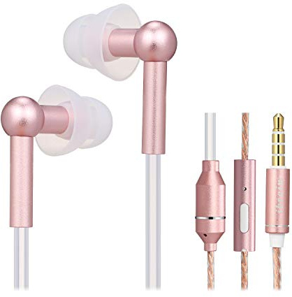 Docooler IBRAIN FC31 - Auriculares intraurales antirradiación, 3,5 mm, con Cable, Auriculares de música sin radiación, reducción de Ruido, Control de Volumen con micrófono