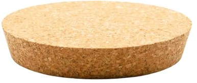 Platt Korklock 120/108 mm H:20 – Grytunderlägg, Förslutning för Stora Behållare, Matförvaring och Dekoration