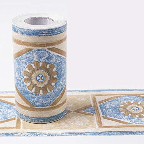 Dostear Bordi Greche Pannelli Adesivi Bordo Adesivo per Pareti Striscia Adesiva Muro Decorativa Greca Adesiva per Parete Diamante marrone 10 X 1000CM