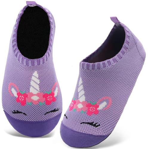 Kyopp Garcon Chaussettes Chaussures Fille Respirant Chaussons Antidérapante Chaussons Bébé Enfant Mixte Enfant