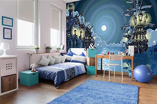 WTD Mantiburi Papier peint photo non tissé Motif Boitier de pirate 375 x 250 cm (avec colle) – Papier peint non tissé – Tapisserie Murale – Prêt à être monté