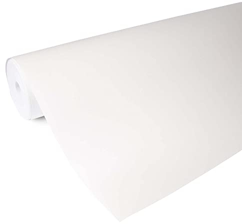 Fresco Thermisches Renovliestapete Weiss 10mx1m (480g/m2) | Tapeten Wohnzimmer, Wandverkleidung 1000 x 100
