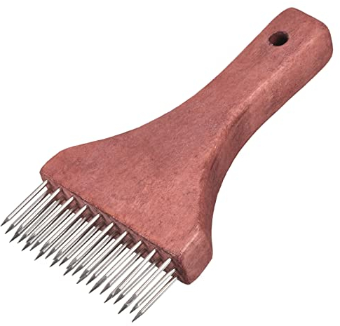 sourcing map Stainless Steel Meat Tenderizer, Meat Mallet Needle Nails Kitchen Tools for Tenderizing Meats Steak Fish Chicken, Red