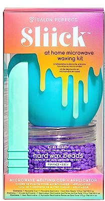 Sliick Ceretta Brasiliana Starter Kit Completo per Microonde - Scaldacera Professionale con Cera Brasiliana, sostituisce Strisce Depilatorie e Rullo Ceretta, Epilazione Corpo e Viso a Casa