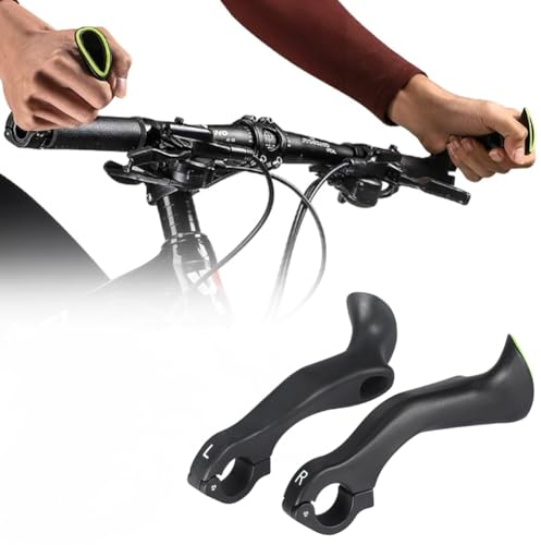 Mioloe Ergonomische Lenkerhörnchen - Fahrrad Lenkerverlängerung Griffe für MTB Straße Cross Country - 21.8-22.2 mm Lenker (Erweiterte Version)