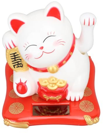 TOPINCN Gatto della Fortuna Che Agita, Dimensioni del Gatto della Fortuna Che Agita la Mano Gattino di Dimensioni Moderate Gattino Gatto Fortunato per Cellulari Esterni del Portico da