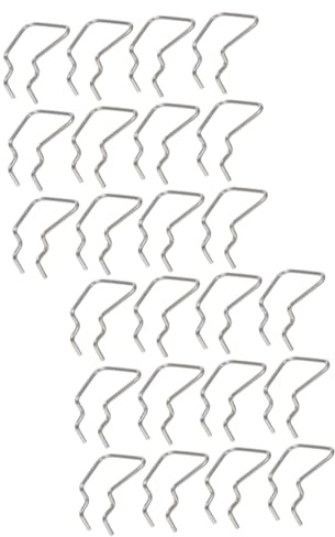 OUNONA 24pcs Pegboard Hooks Perforated Wall Hook for Tool Organization for Garage Workbench and Kitchen Storage Angled Ends