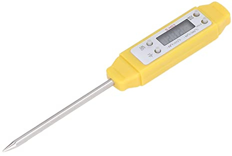 Akozon Digital Food Thermometer Automatic Calibration Pen High Accuracy Electronic Pocket Thermometer Yellow Home and Family Appliance and Decor