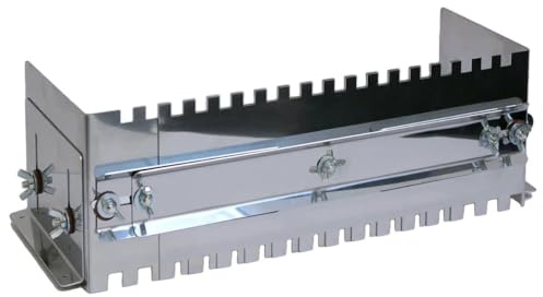 Cazzuola dentata estensibile regolabile - Slider per malta cassetto piatto pettine scatola pallet per posa di piastrelle lastre spatola dentata estensibile 12 mm (SENDI GLAZE COMB 10/12 mm)