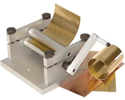 YZHYYDS Calandra, Calandra Manuale, Piegatrice Tonda per lamiere Metalliche con rulli Regolabili, Larghezza di laminazione 60 mm e Diametro rulli 12,5 mm, per lamiere di Ottone e Rame