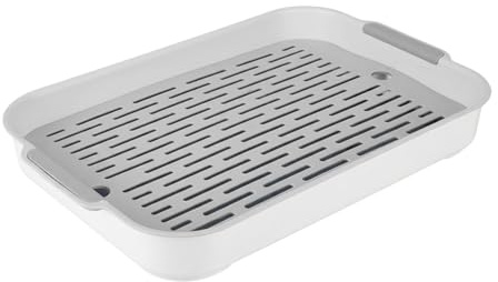 Rabbit Litter Tray, Small Litter Box for Rabbits Guinea Pigs and Kittens, Bunny Toilet with Easy Cleaning Design, 27 x 18.4 x 4 cm
