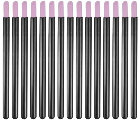QUARKZMAN 15 pcs Lima De Uñas De Piedra Pómez, Pulidor De Uñas De Piedra Pómez Quita Cutículas, Herramienta Profesional De Manicura Con Buffer De Cuarzo Para Cuidado De Uñas En Salón, Negro