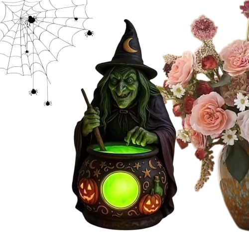 Häx Lampa Halloween Häxkittel dekorationer | Gotisk Nattduksbordslampa För Hyresgäster Och Dekoratörer Lägenhet Vardagsrum Sovrum Kontor Studentrummet Bokhylla